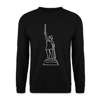 Hermannsdenkmal Arminius Detmold - Unisex Pullover - Schwarz - Vorne - Alina (178cm) & Michal (187cm)