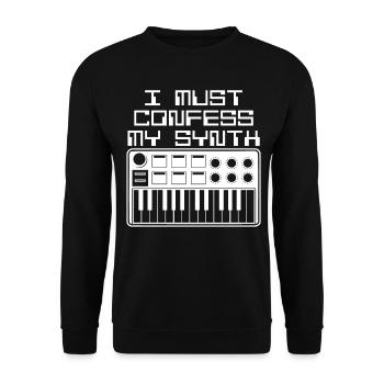 Synthesizer Synth Music Synthesizers - Unisex Sweatshirt - black - Front - Alina (178cm) & Michal (187cm)