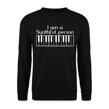 Synthesizer Music Synthesizers Synth - Unisex Sweatshirt - black - Front - Alina (178cm) & Michal (187cm)