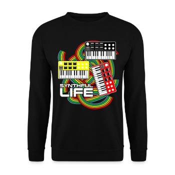 Synthesizers Synthesizer Synth - Unisex Pullover - Schwarz - Vorne - Alina (178cm) & Michal (187cm)