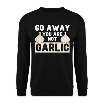 Knoblauch Garlic Knoblauchzehen - Unisex Pullover - Schwarz - Vorne - Alina (178cm) & Michal (187cm)