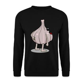 Garlic Looked in Garlic Cloves - Unisex Sweatshirt - black - Front - Alina (178cm) & Michal (187cm)