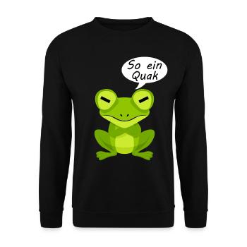 Frosch Frösche - Unisex Pullover - Schwarz - Vorne - Alina (178cm) & Michal (187cm)