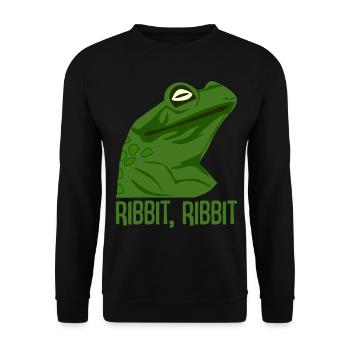 funny frog - Unisex Sweatshirt - black - Front - Alina (178cm) & Michal (187cm)