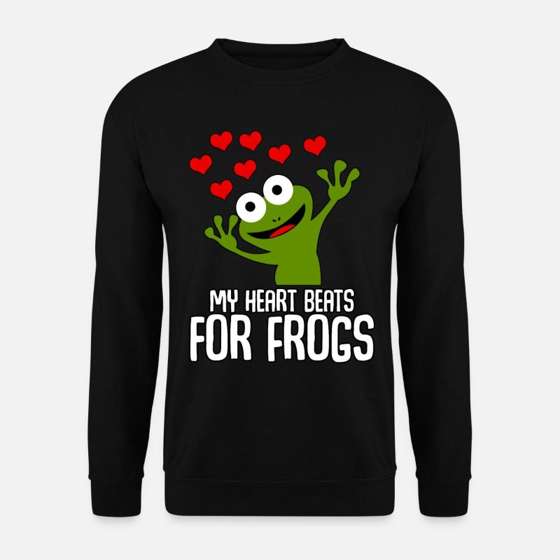 Frösche Frosch - Unisex Pullover - Schwarz