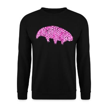 Tardigrade Tardigrade Water Bear - Unisex Sweatshirt - black - Front - Alina (178cm) & Michal (187cm)