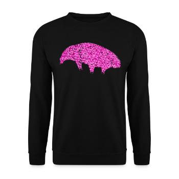 Tardigrade Water Bear Hearts Tardigrades - Unisex Sweatshirt - black - Front - Alina (178cm) & Michal (187cm)