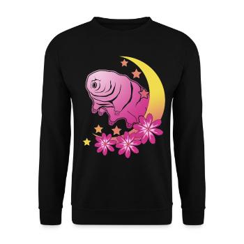 Tardigrade Water Bear Moon Tardigrades - Unisex Sweatshirt - black - Front - Alina (178cm) & Michal (187cm)