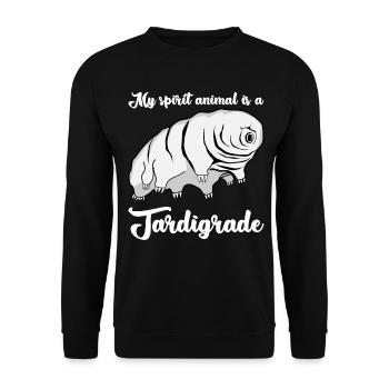 Tardigrade Water Bear funny tardigrades - Unisex Sweatshirt - black - Front - Alina (178cm) & Michal (187cm)