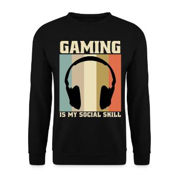 Casque de jeu Gamer Zocker - Sweat-shirt Unisexe - noir - Devant - Alina (178cm) & Michal (187cm)