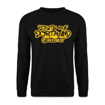 Dortmunder Positiv auf Dortmund getestet - Unisex Pullover - Schwarz - Vorne - Alina (178cm) & Michal (187cm)
