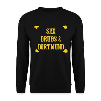 Dortmunder Spruch Dortmund - Sweat-shirt Unisexe - noir - Devant - Alina (178cm) & Michal (187cm)