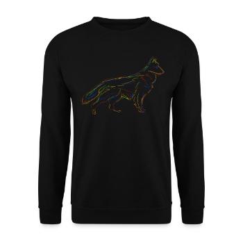Chiens de berger Chien de berger blanc - Sweat-shirt Unisexe - noir - Devant - Alina (178cm) & Michal (187cm)