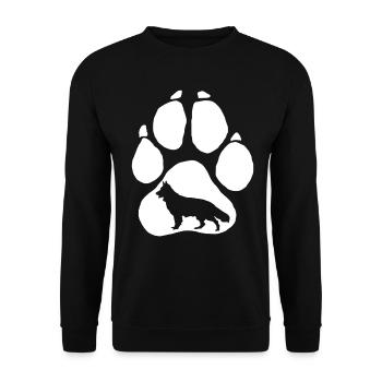 Shepherd Dog Paw White Shepherd - Unisex Sweatshirt - black - Front - Alina (178cm) & Michal (187cm)