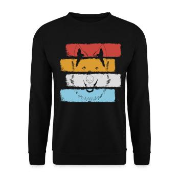 White Shepherd Shepherd Dogs - Unisex Sweatshirt - black - Front - Alina (178cm) & Michal (187cm)