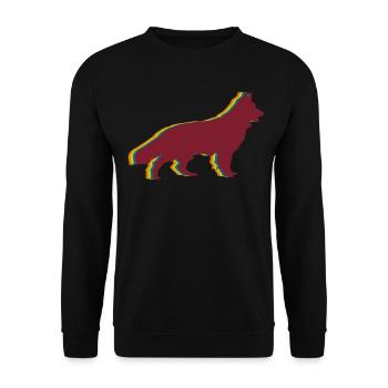 Shepherd Dogs Retro White Shepherd Dog - Unisex Sweatshirt - black - Front - Alina (178cm) & Michal (187cm)