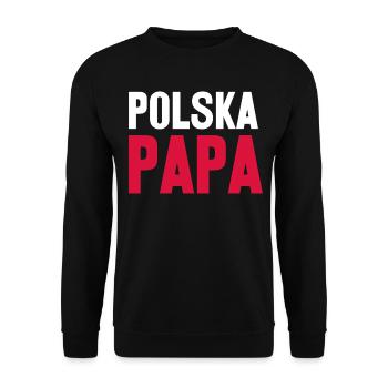 Pologne Père Mât Papa Drapeau Polonais - Sweat-shirt Unisexe - noir - Devant - Alina (178cm) & Michal (187cm)