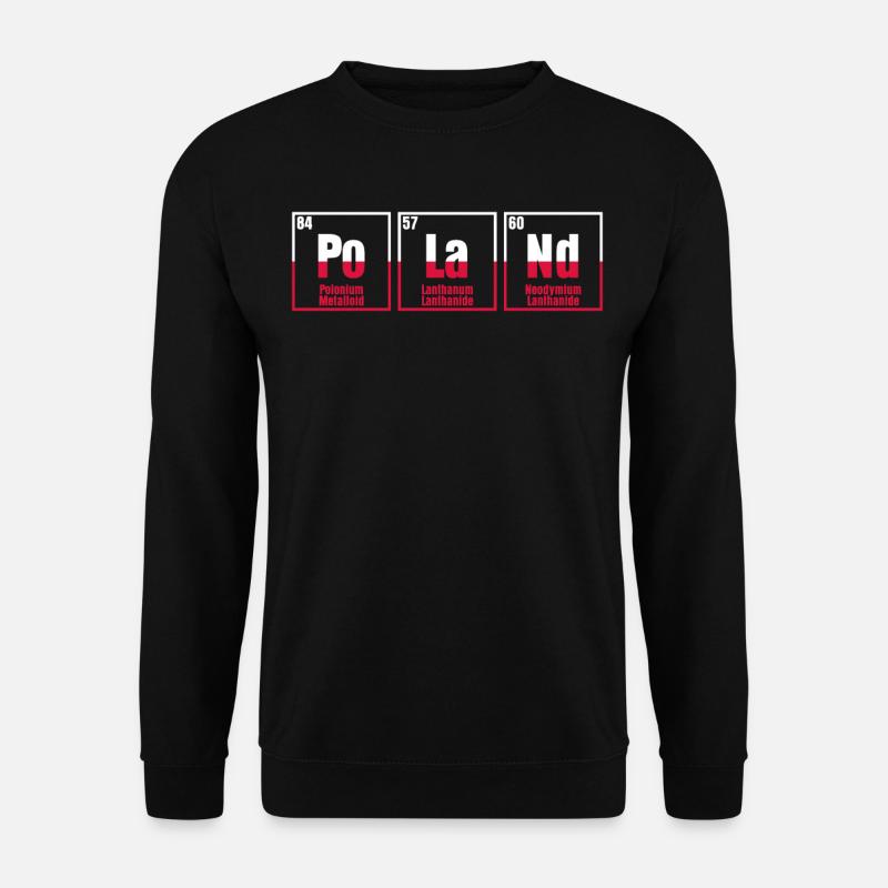 Poland Flag Pole Elements Polish - Unisex Sweatshirt - black