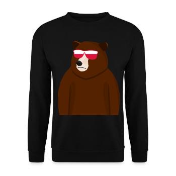 Drapeau polonais Pole Bear Pologne - Sweat-shirt Unisexe - noir - Devant - Alina (178cm) & Michal (187cm)