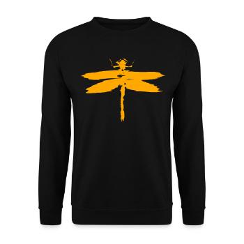 Libellen Insekten Skizze Libelle - Unisex Pullover - Schwarz - Vorne - Alina (178cm) & Michal (187cm)