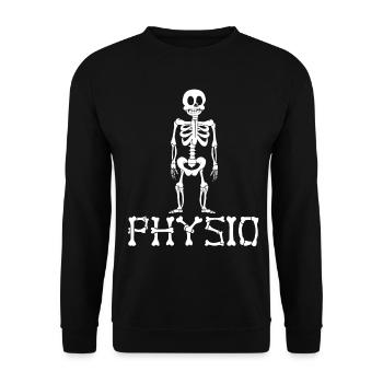 Physio Skeleton Physiotherapist - Unisex Sweatshirt - black - Front - Alina (178cm) & Michal (187cm)