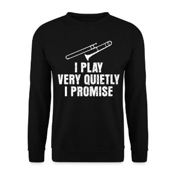 Trombone Trombones Music Trombonist - Unisex Sweatshirt - black - Front - Alina (178cm) & Michal (187cm)