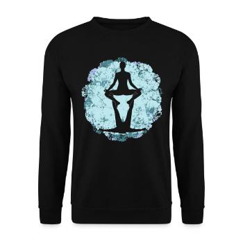 Acroyoga Yogalehrer Meditaion Acro Yoga - Unisex Pullover - Schwarz - Vorne - Alina (178cm) & Michal (187cm)