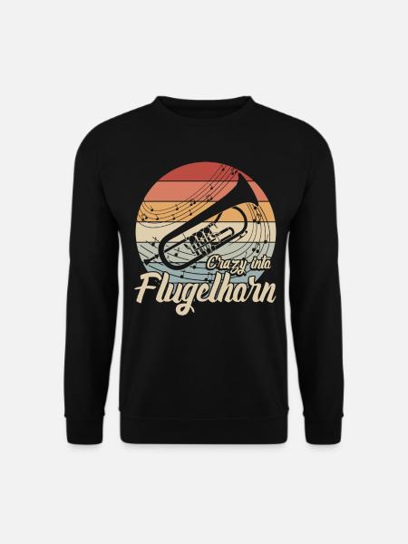Flügelhorn Retro Flugelhorn - Unisex Pullover - Schwarz