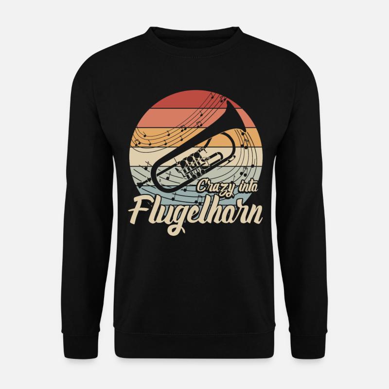 Flügelhorn Retro Flugelhorn - Unisex Pullover - Schwarz