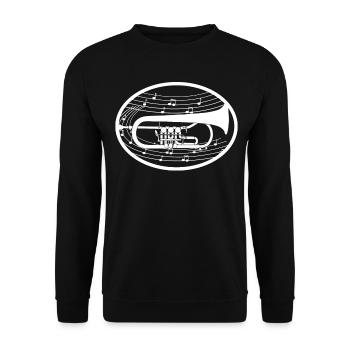 Flugelhorn - Unisex Sweatshirt - black - Front - Alina (178cm) & Michal (187cm)