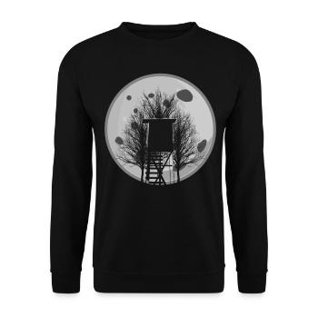 Chasseresse Chasse à la Lune Chasseur - Sweat-shirt Unisexe - noir - Devant - Alina (178cm) & Michal (187cm)