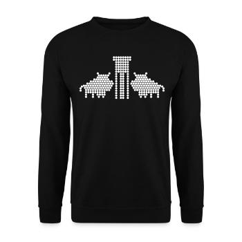 Chasseresse Chasse Sanglier Sanglier Chasseur de sanglier - Sweat-shirt Unisexe - noir - Devant - Alina (178cm) & Michal (187cm)