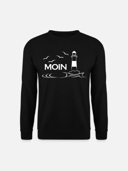 Moin Leuchtturm Nodesee Norddeutsch - Unisex Pullover - Schwarz