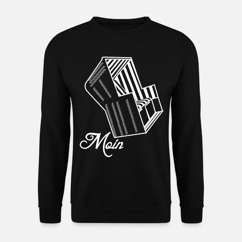 Moin Strandkorb Norddeutschland - Unisex Pullover - Schwarz