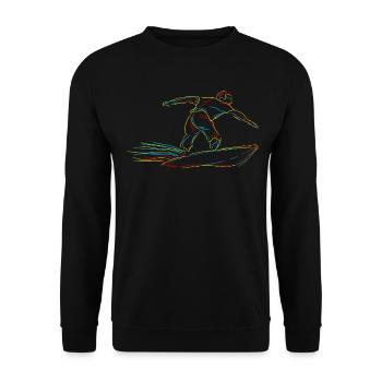 Surfer Surfing Wellenreiten Planche de surf - Sweat-shirt Unisexe - noir - Devant - Alina (178cm) & Michal (187cm)