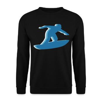 Surfeurs Surf Rétro Surfing - Sweat-shirt Unisexe - noir - Devant - Alina (178cm) & Michal (187cm)