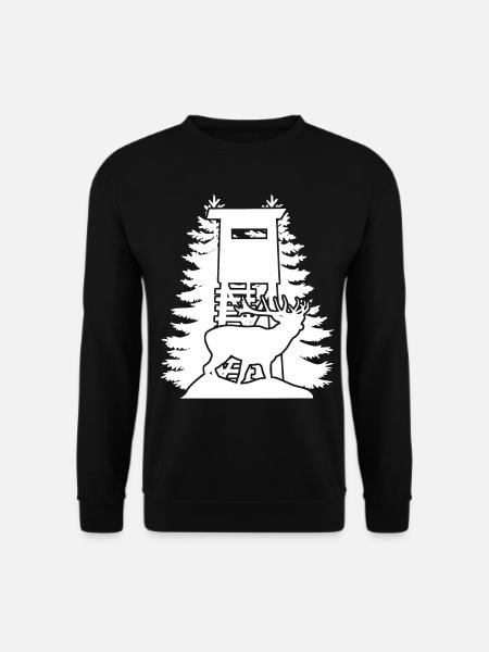 Jägerin Hochsitz Wald Jagd Jäger - Unisex Pullover - Schwarz