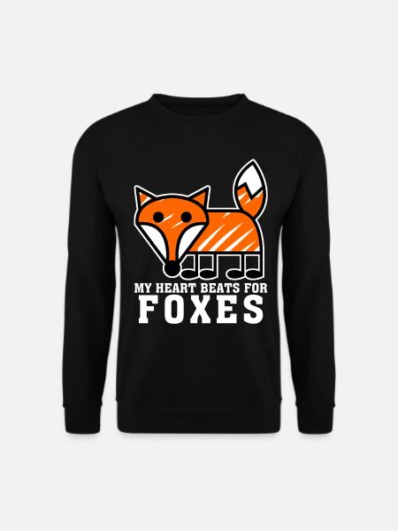 Fox saying with red fox - Unisex Sweatshirt - black
