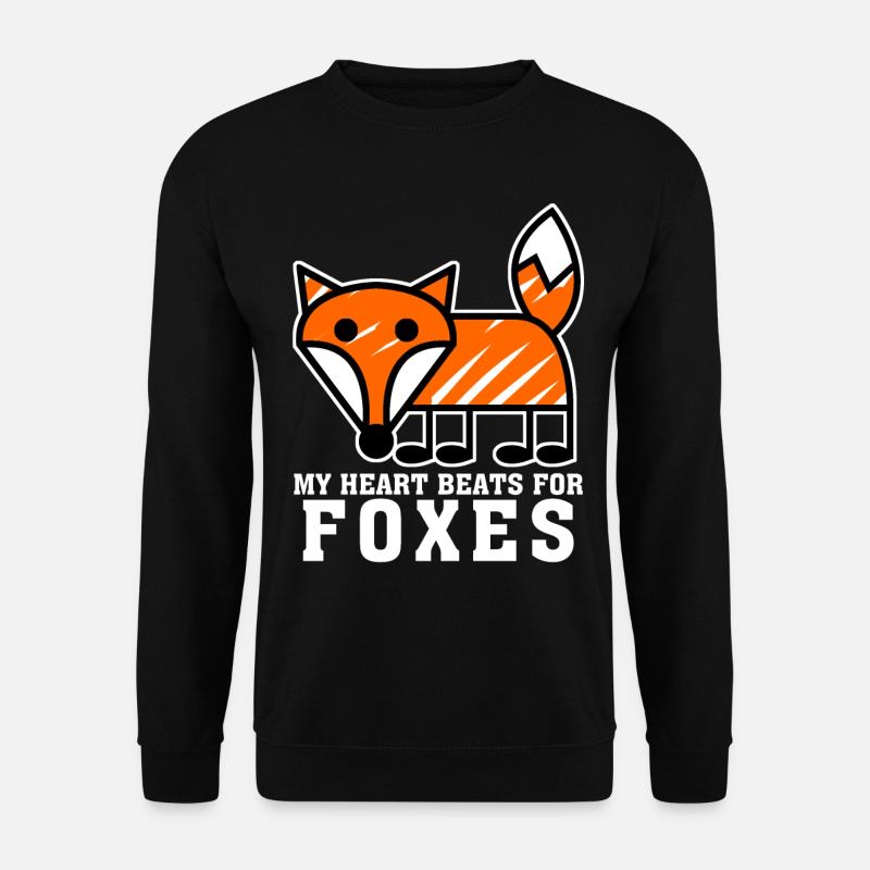 Fox dicton avec renard roux - Sweat-shirt Unisexe - noir