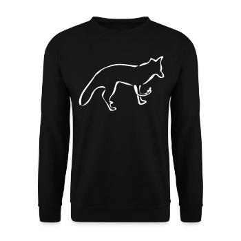 Fox Middle Finger Red Fox - Unisex Sweatshirt - black - Front - Alina (178cm) & Michal (187cm)