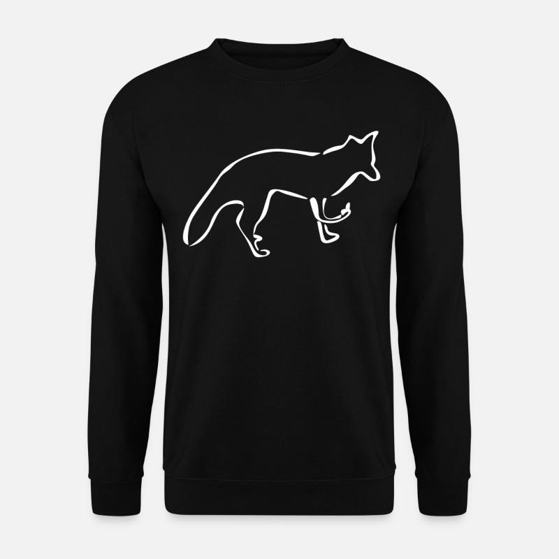 Fuchs Mittelfinger Rotfuchs - Unisex Pullover - Schwarz