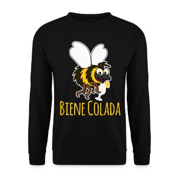 Biene Bienen Pina Colada Honigbienen - Unisex Pullover - Schwarz - Vorne - Alina (178cm) & Michal (187cm)