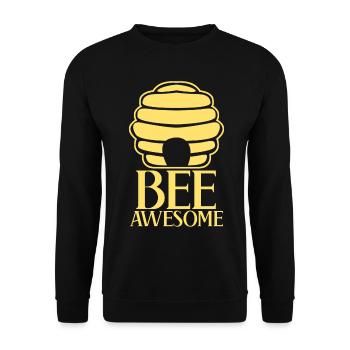 Bee Bees Awesome Honey Bees - Unisex Sweatshirt - black - Front - Alina (178cm) & Michal (187cm)