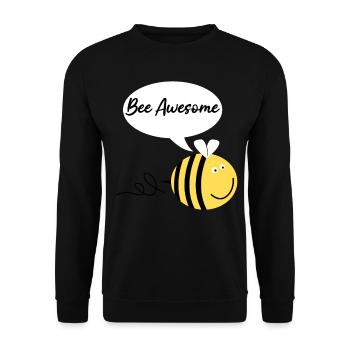Bee Awesome Honey Bees Bees - Unisex Sweatshirt - black - Front - Alina (178cm) & Michal (187cm)