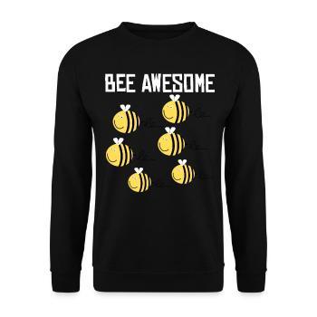 Bees Awesome Honey Bees Bee - Unisex Sweatshirt - black - Front - Alina (178cm) & Michal (187cm)