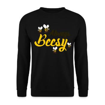 Bees Busy Honey Bees - Unisex Sweatshirt - black - Front - Alina (178cm) & Michal (187cm)