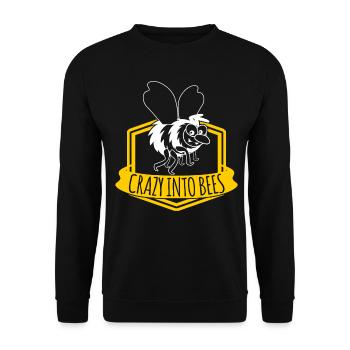 Bees Honey bees Bees - Unisex Sweatshirt - black - Front - Alina (178cm) & Michal (187cm)