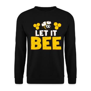 Bees honey bees funny bee - Unisex Sweatshirt - black - Front - Alina (178cm) & Michal (187cm)