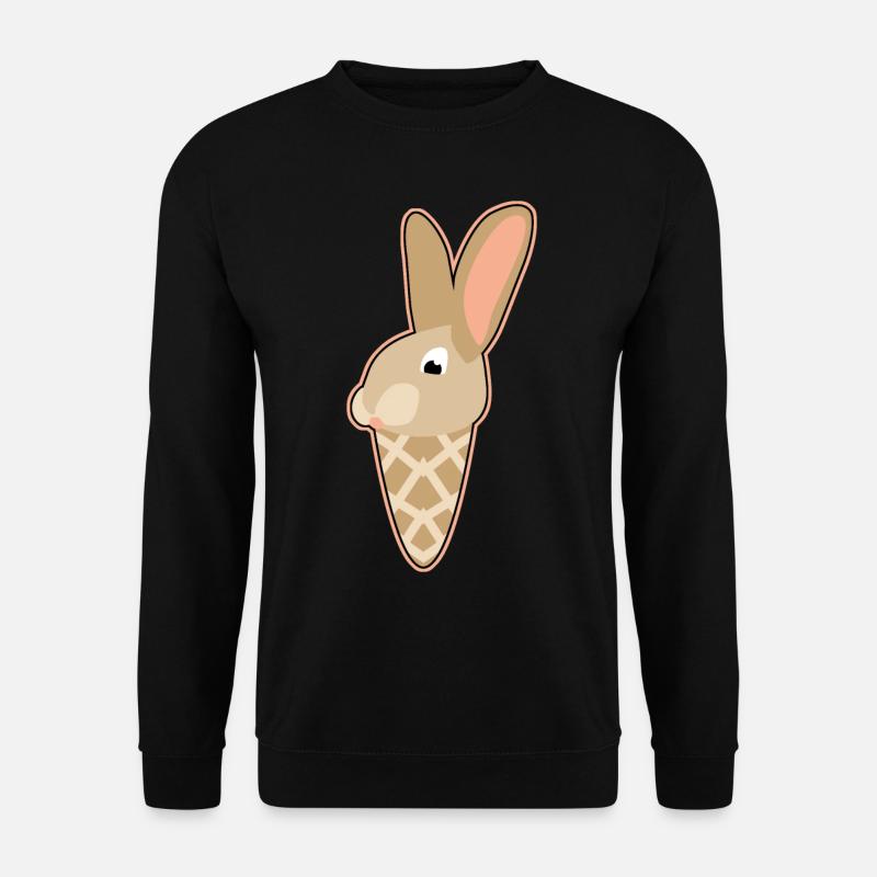 Rabbit in ice waffle - Unisex Sweatshirt - black