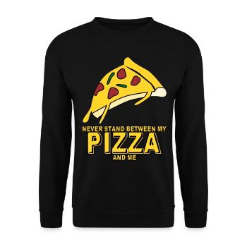 Pizza Pizza Baker Pizzaria Pizzas - Unisex Sweatshirt - black - Front - Alina (178cm) & Michal (187cm)